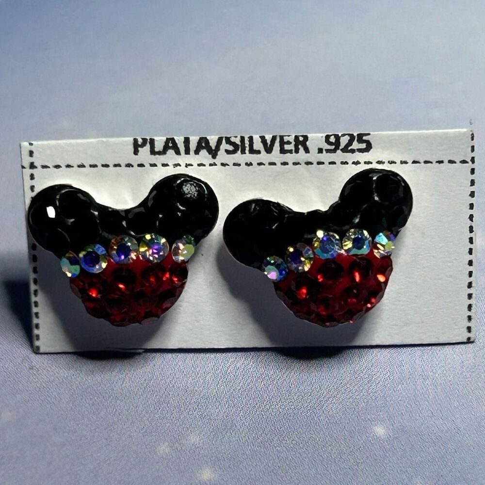 Disney Mickey Mouse Black and Red Earrings
